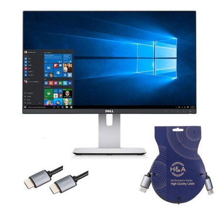 Dell UltraSharp U2414H 23.8" Full HD 1080p LED Monitor + 10' HDMI 2.0 Cable