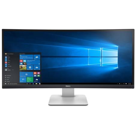 Dell 34" UltraSharp Curved Ultra Wide Quad HD IPS Monitor, Integrated Speakers