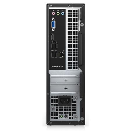 Dell Vostro 3470 SFF Desktop, i3-8100 3.6 GHz, 4GB RAM, 128GB SSD, W10P, Black