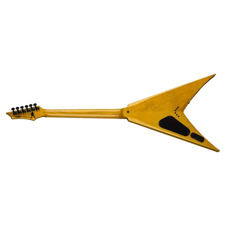 Dean V Dave Mustaine Korina Electric Guitar with Hardshell Case, Trans Amber