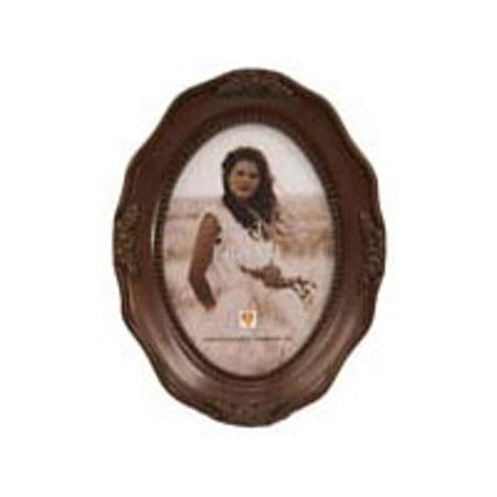 Dennis Daniels D04, Embellished Oval Wood Frame for a 8x10" Photograph, Color: Walnut.