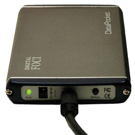 Digital Foci Data Pocket, 120GB Portable Hard Drive with Smart Backup, Color: Brushed Silver