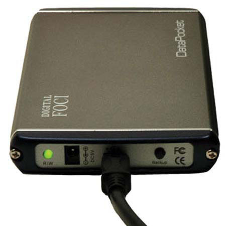 Digital Foci Data Pocket, 40GB Portable Hard Drive with Smart Backup - Color: Brushed Silver
