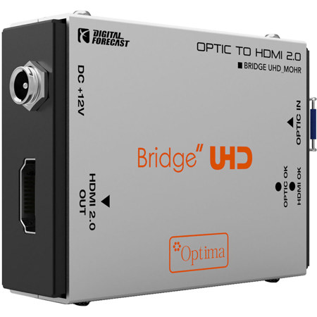 Digital Forecast Bridge UHD M_OHR Single-Mode LC Fiber Optic to HDMI 2.0 Receiver with SFP Module