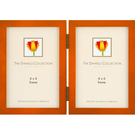 Dennis Daniels 4x6in Double Vertical Frame, Cherry