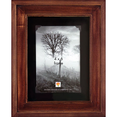 Dennis Daniels Old-Fashion 4x6in Corner Ebony Frame
