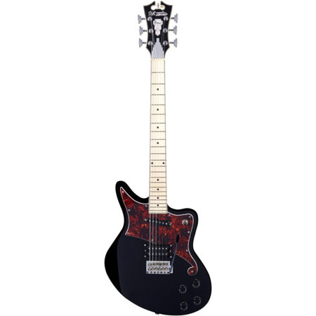 D'Angelico Guitars Premier Bedford Offset Electric Guitar, Maple Fingerboard, Black