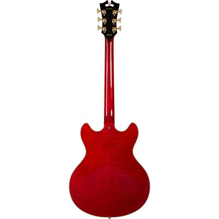D'Angelico Guitars Excel DC 16" Left Handed Guitar, Stop-Bar Tailpiece, Cherry