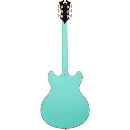 D'Angelico Guitars Excel DC Shoreline 16" Double Cutaway Guitar, Surf Green