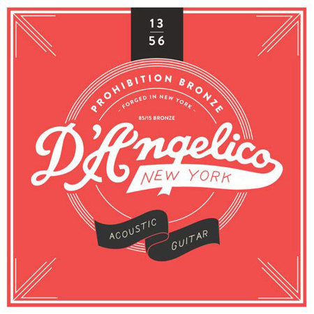 D'Angelico Guitars Prohibition Bronze 85/15 13-56 Medium Acoustic Strings