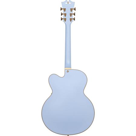 D'Angelico Guitars Deluxe EXL-1 Archtop Electric Guitar, Matte Powder Blue