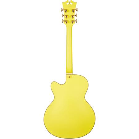 D'Angelico Guitars Deluxe DH LE Guitar with 6-Way Toggle Switch, Electric Yellow