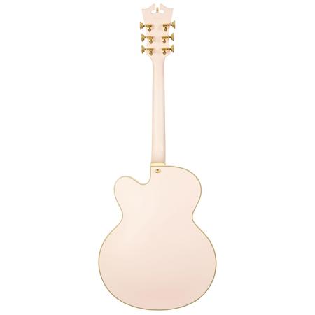 D'Angelico Guitars Deluxe EXL-1 Archtop Left Handed Guitar, Matte Rose Pink