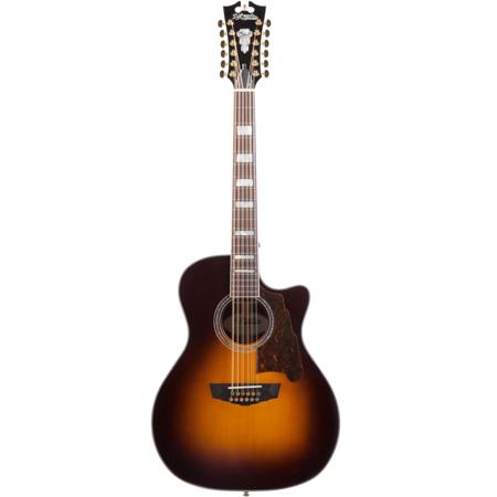 D'Angelico Guitars Excel Fulton GA Acoustic-Electric Guitar, Vintage Sunburst