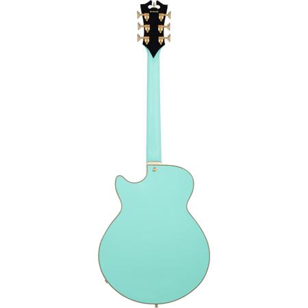D'Angelico Guitars Excel SS Shoreline 15" Single Cutaway Guitar, Surf Green