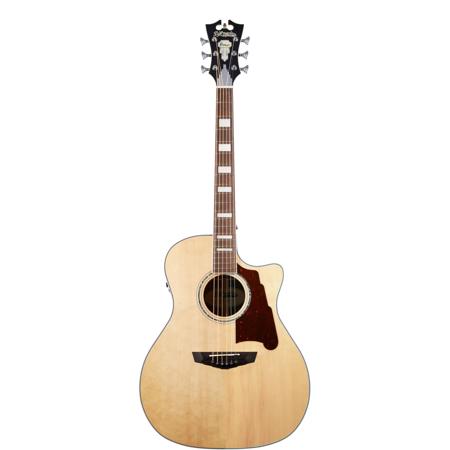 D'Angelico Guitars Premier Gramercy Single Cutaway GA A/E Guitar, Natural