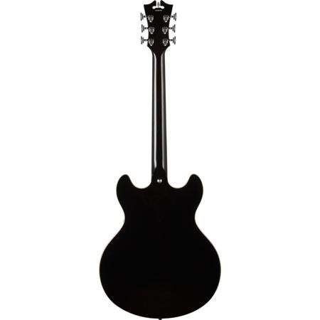 D'Angelico Guitars Premier DC 16" Double Cutaway Guitar, Stop-Bar, Black