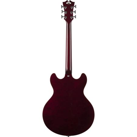 D'Angelico Guitars Premier DC 16" Double Cutaway Guitar, Stairstep, Trans Wine