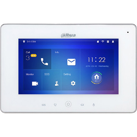 Dahua DHI-VTH5221DW 7" Color Indoor Touchscreen WiFi LCD Monitor, White