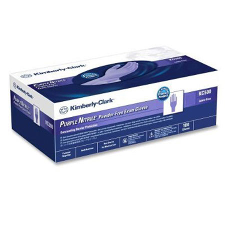 Kimberly Clark 55084 X-Large Nitrile Exam Gloves, 100 Gloves/Box, Purple