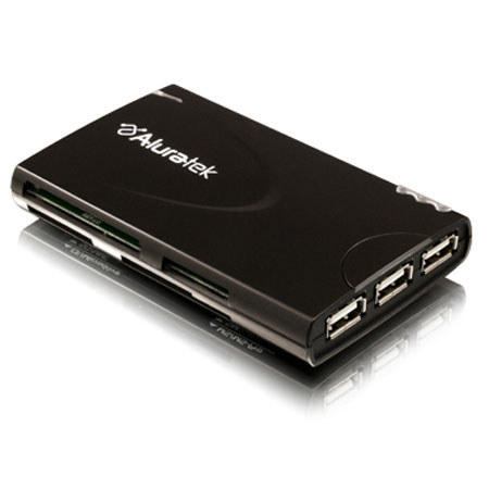 Aluratek 3 Port USB 2.0 Hub/Card Reader Combo w/Adaptr