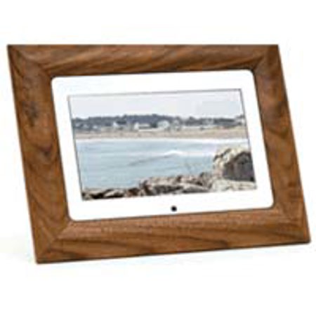 Claire Warm 7" Solid Walnut Digital Picture Frame, USB Interface, 128 MB Internal Memory & Built-in Speaker