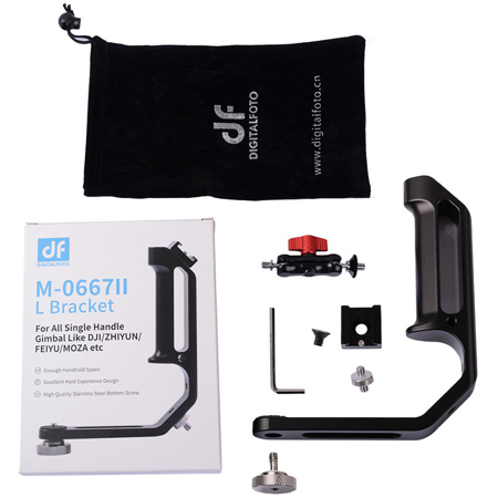 DigitalFoto Solution Limited Universal L-Bracket with Cold Shoe Mount for Single Handle Gimbal