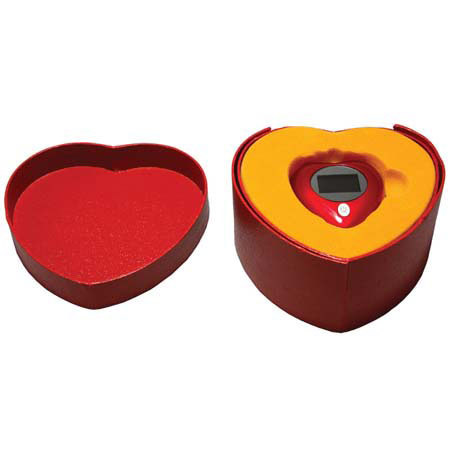 Tricod Mini Heart-Shaped Digital Photo Frame, Red