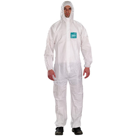DiVal 1800 Coverall, XL, White, 25 Count