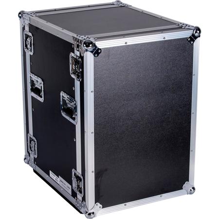 Deejay LED 16U Space Professional Amplifier Deluxe Case - 21" Depth with Wheels