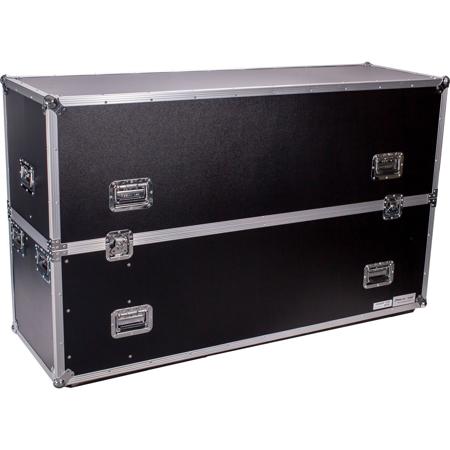 Deejay LED Fly Drive Case for Two 63" LED or Plasma Displays with Caster Board