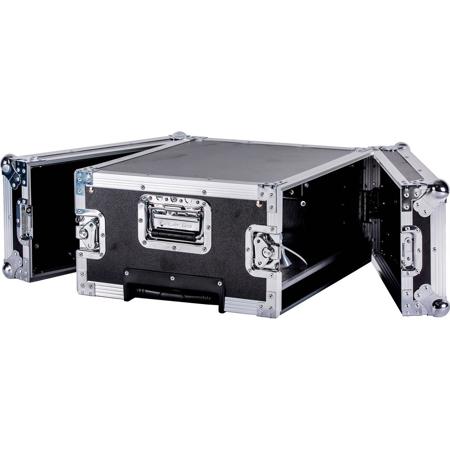 Deejay LED 4U Space DJ Amplifier Case - 18" Body Depth with Handle & Wheels
