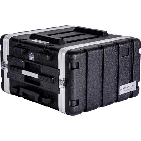 Deejay LED Case 6U Space ABS Molded for 19" Amplifier with Handle & Wheels