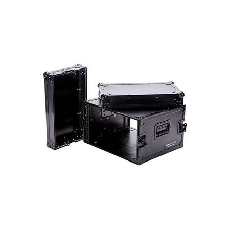 Deejay LED Fly Drive 6U Space Professional DJ Amplifier Case - 18" Body Depth, Black