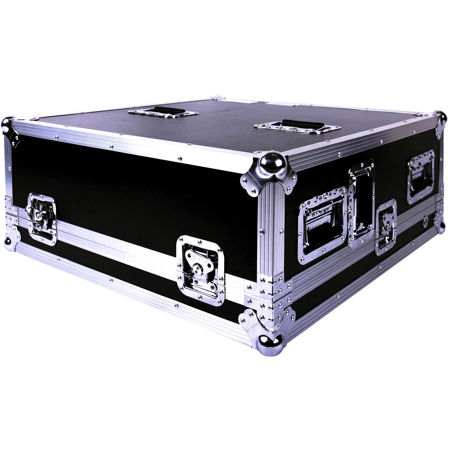 Deejay LED Fly Drive Case for A&H QU24 Mixer with DJ Dog House & Casters