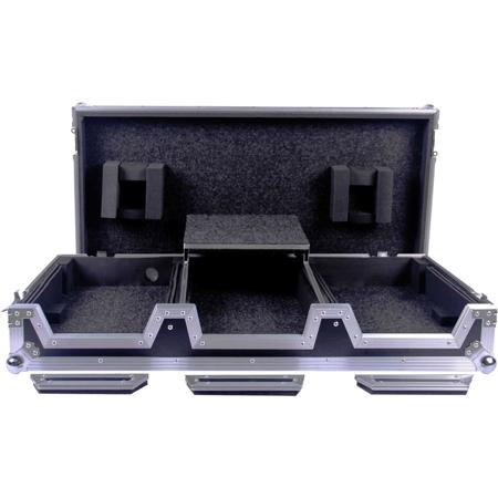 Deejay LED Fly Drive Case for 2 CDJ2000 Players & DJM-S9 Mixer with Laptop Shelf