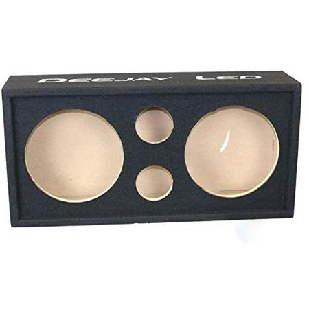 Deejay LED Twin Empty Enclosure for 2x 10" Woofer and 2x Tweeter, Black