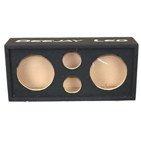 Deejay LED Twin Empty Enclosure for 2x 8" Woofer and 2x Tweeter, Black