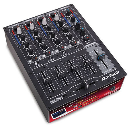 DJ Tech DDM 2000 USB Professional 4-Channel USB DJ Mixer with Multiple Photo, Line and Mic inputs