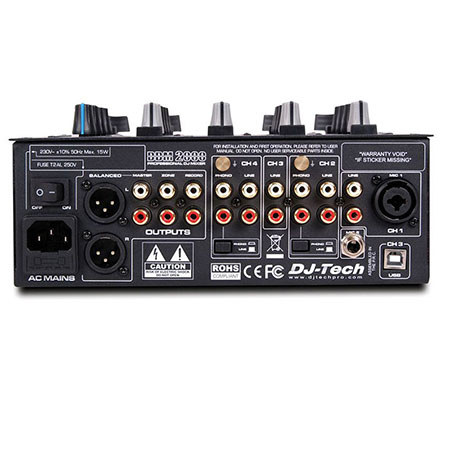 DJ Tech DDM 2000 USB Professional 4-Channel USB DJ Mixer DDM 2000 USB