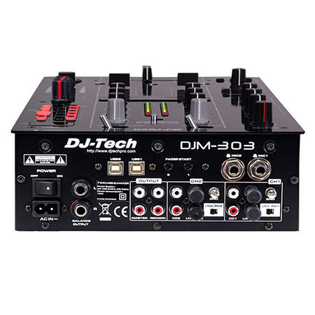 DJ Tech Professional 2-Channel DJ Mixer, Black - Adorama