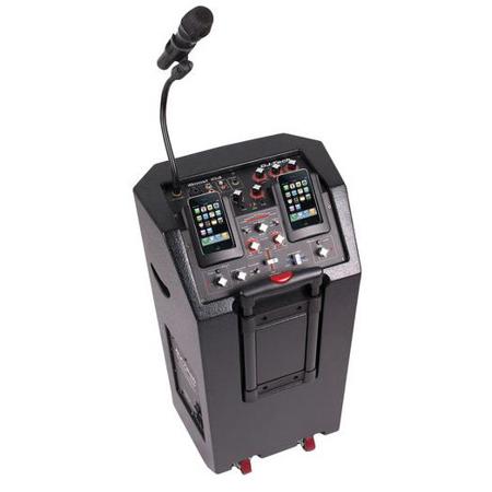 DJ Tech iBoost 103 1500 Watts DJ-PA Active Stereo PA System for iPods