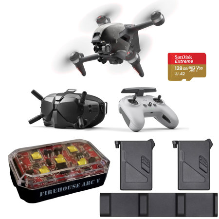 DJI FPV Drone Combo with DJI FPV Fly More Kit, Strobe Light, 128GB microSD Card