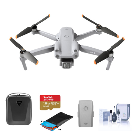 DJI Air 2S 4K Drone with Extra Battery, Backpack, 128GB Card & Accessories