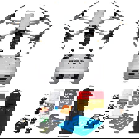 DJI Air 3S Drone with RC-N3 Remote Controller, Bundle with 128GB Memory Card, Strobe Light, Landing Pad Pro and Backpack