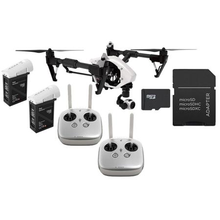 DJI Inspire 1 Quadcopter Drone w/4K Camera & 3-Axis Gimbal w/2 Remote Bundle,Acc