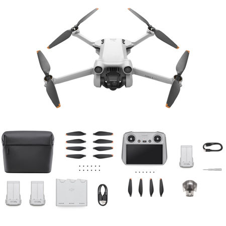 DJI Mini 3 Pro Camera Drone Quadcopter + RC Smart Controller (With Screen),  4K/60fps Video, 48MP Photo, 34min Flight Time, Tri-Directional Obstacle  Sensing, Bundle w/ Deco Gear Backpack + Accessories 