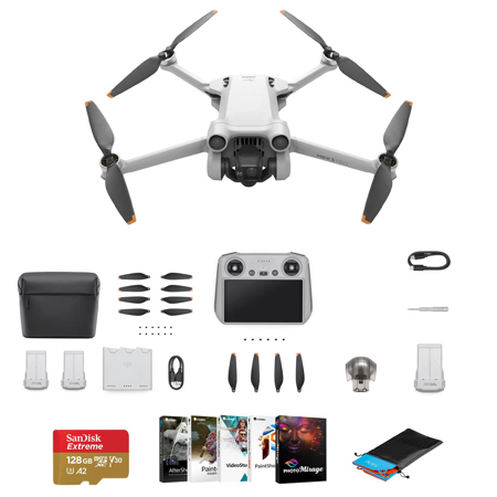 DJI Mini 3 Pro Drone with RC Controller, Fly More Kit, Accessories Kit