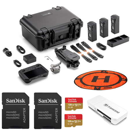 DJI Mavic 3 Enterprise Thermal Drone, Bundle with Battery Kit with Charging Hub, Care Enterprise Basic 2-Year Plan, 128GB microSD Card, Launch Pad, Card Reader