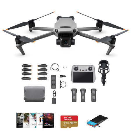DJI Mavic 3 Classic Drone with RC Controller, Fly More Kit, Basic Acc. Kit